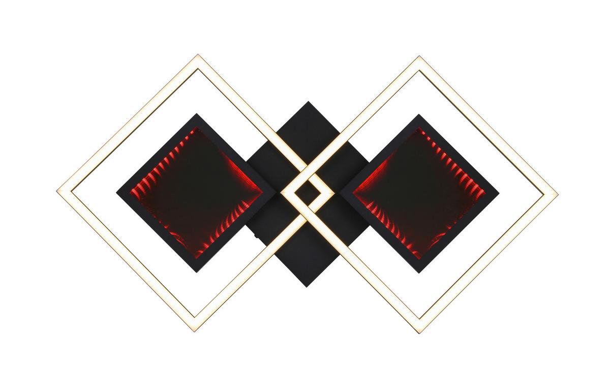 STROPNÉ LED SVIETIDLO PRECEVAL - čierna, kov/plast (41,8/75,3/6,7cm) - Premium Living