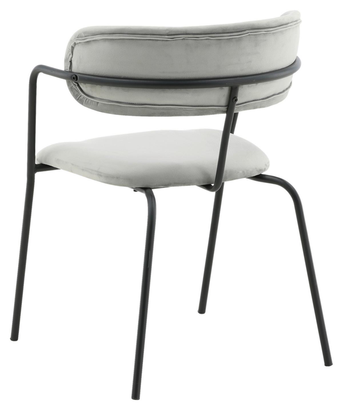 Stuhl-Set Arrow - Schwarz/Grau, Design, Textil/Metall (58/79/61cm) - Livetastic