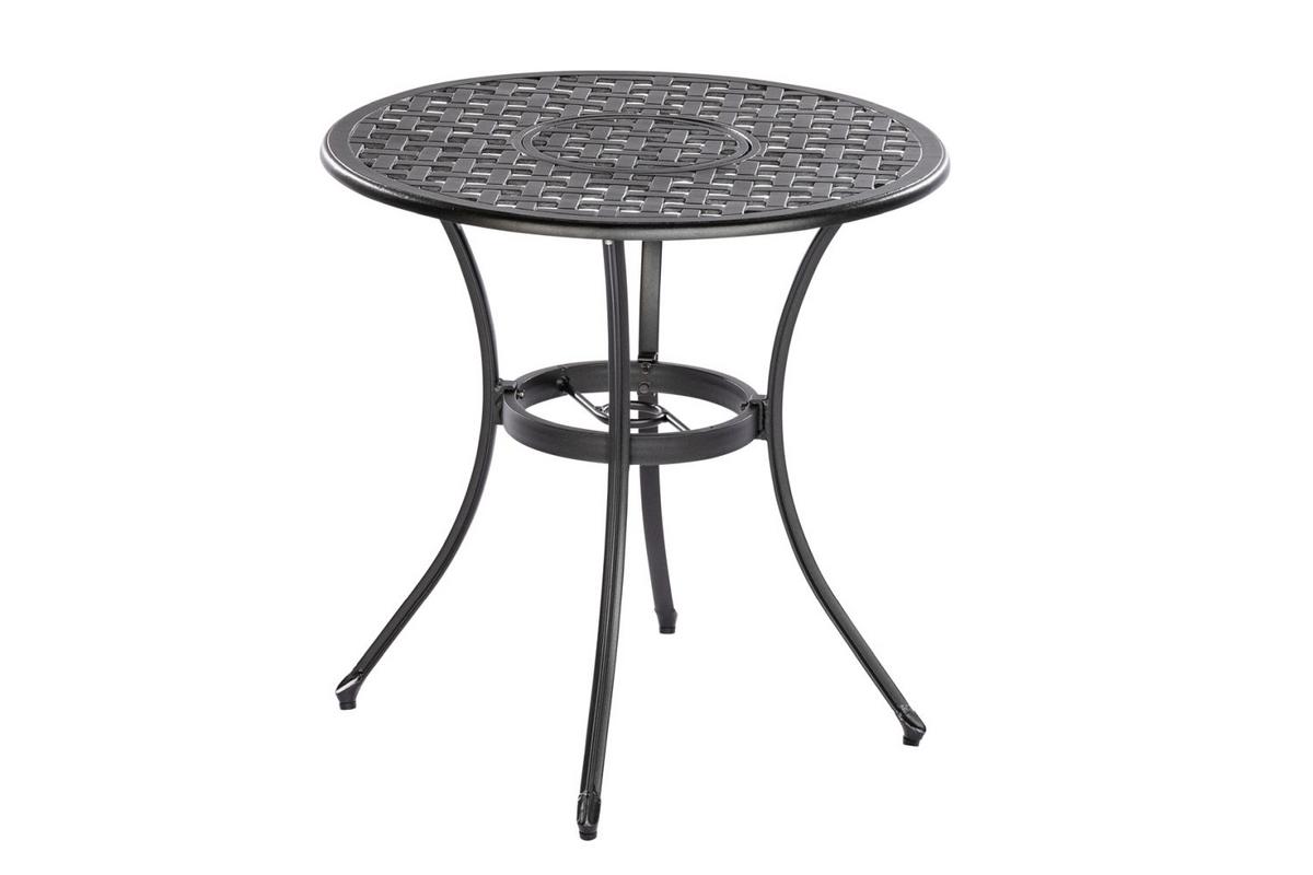 Gartentisch Ambia Metall L 70 cm - Graphitfarben, ROMANTIK / LANDHAUS, Metall (70/70/70cm) - Gardenson