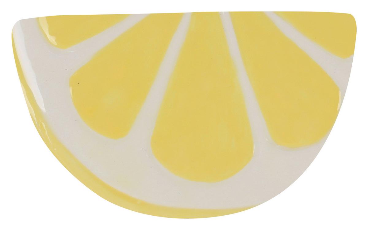 Dekoračný podnos CITRON - biela/svetložltá, keramika (12/6,5/7,5cm) - Mömax