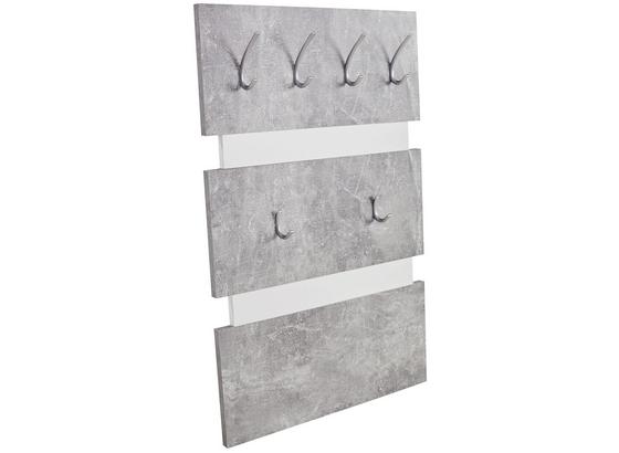 Garderobenpaneel Moya - Weiß/Grau, MODERN, Holzwerkstoff/Kunststoff (70/99/2cm)