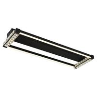 Led-deckenleuchte 67164d - Klar/Schwarz, Design, Kunststoff/Metall (62,5/20,6/7cm) - Globo