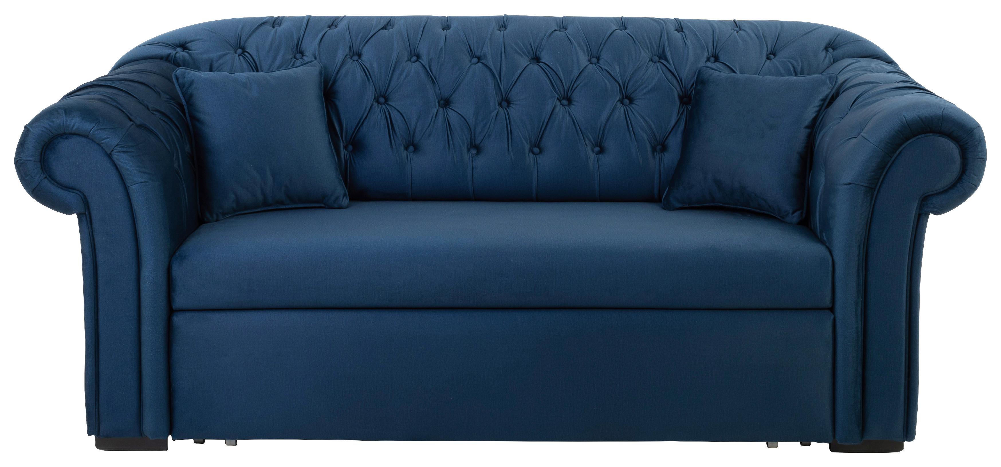 Schlafsofa Cupido - Schwarz/Dunkelblau, Design, Textil (213/86/99cm) - MID.YOU