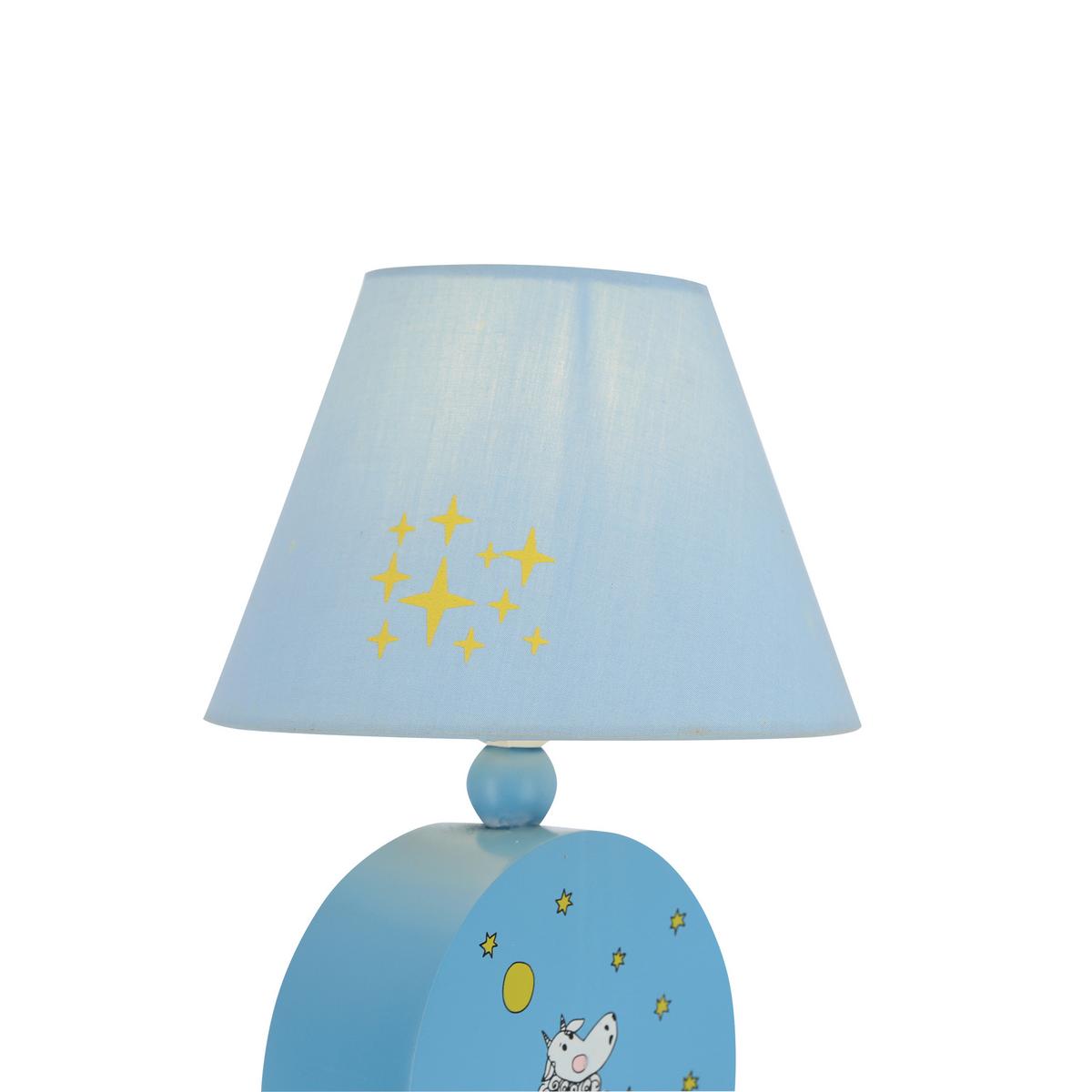 Kindertischleuchte 41-25206 Dolly - Hellblau, Basics, Holzwerkstoff/Textil (17/17/20cm)