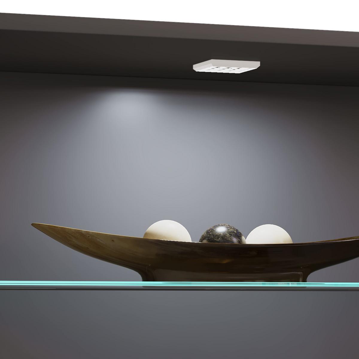 Vitrine Glasol XL B: 70 cm Stehend Anthrazit - Anthrazit/Schwarz, MODERN, Glas/Holzwerkstoff (70/90/35cm) - MID.YOU