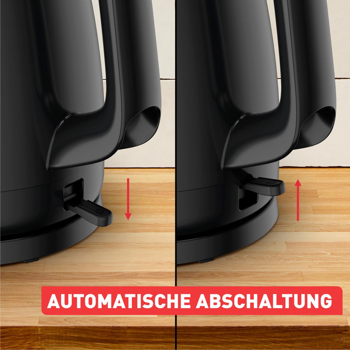 WASSERKOCHER schwarz, 1,5 Liter - Schwarz, Basics, Kunststoff (1,5l) - Tefal