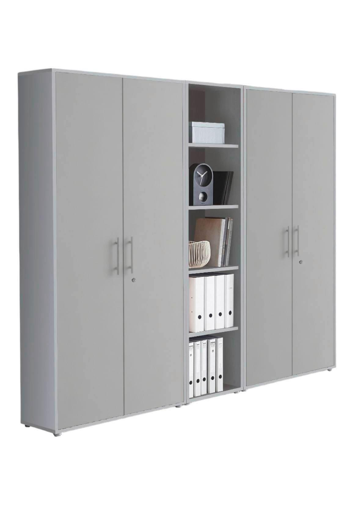 AKTENSCHRANK OFFICE EDITION - SW SET 10 - Hellgrau, MODERN, Holzwerkstoff (212,9/185,6/33cm) - MID.YOU