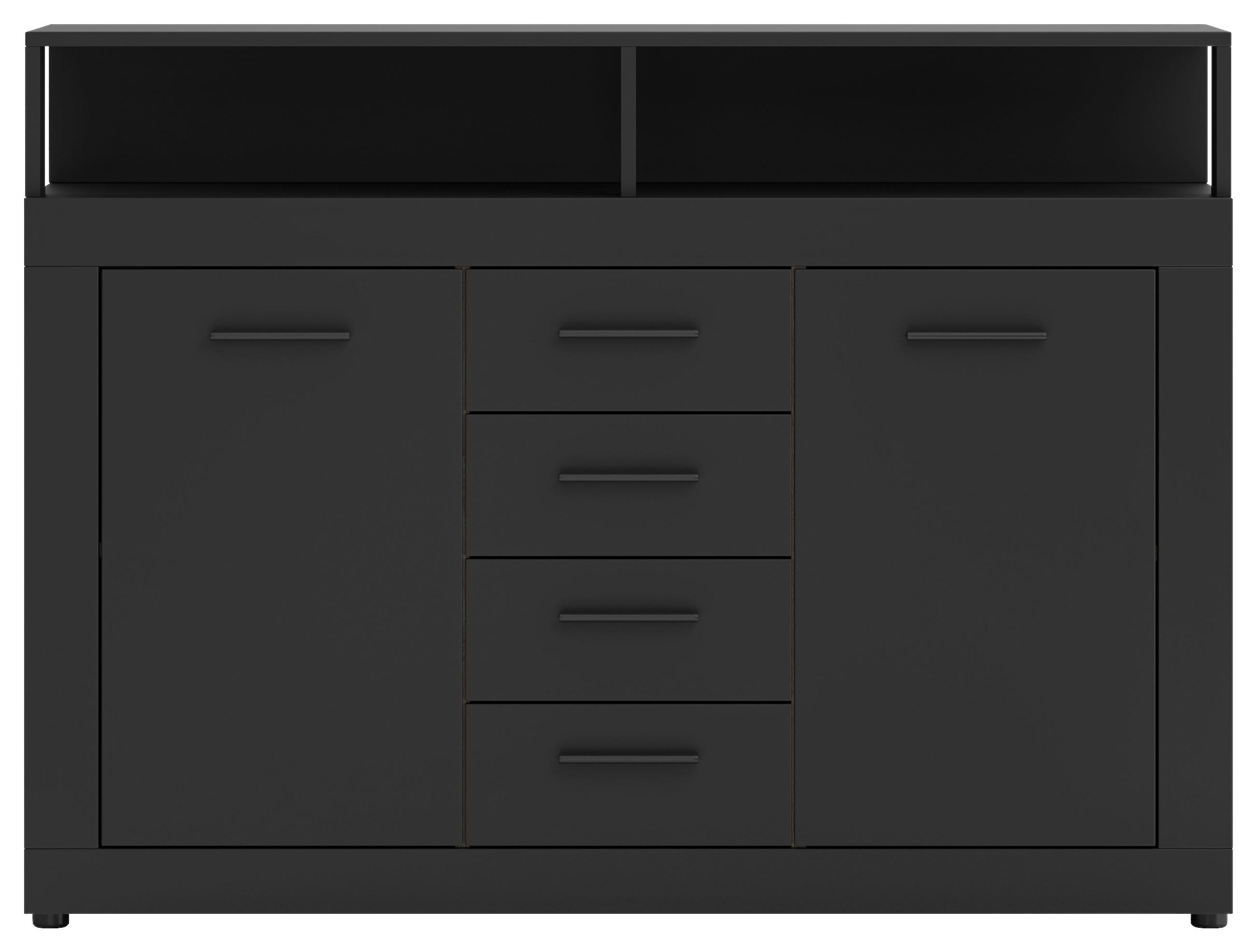 Kommode Lupo Anthrazit B: 119 cm - Anthrazit, Design, Holzwerkstoff (119/96/32cm) - MID.YOU