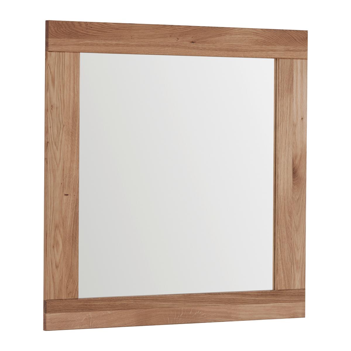 Zrcadlo LOLA dub masiv - divoký dub, Lifestyle, dřevo/sklo (80/80/2cm) - ecoTree