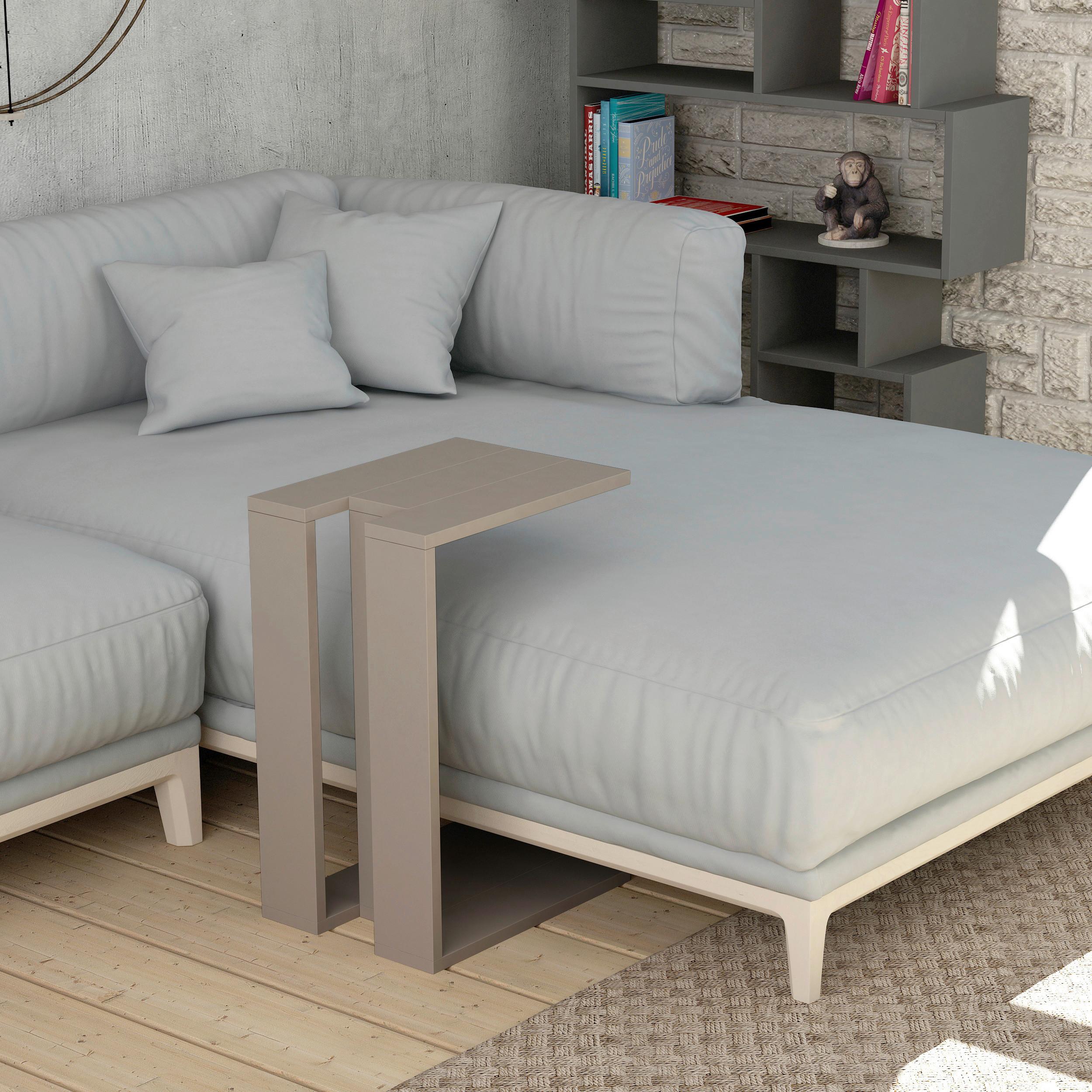 Beistelltisch Muju Beistelltisch - Beige, Design, Holzwerkstoff (30/40/57cm) - Livetastic