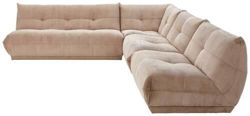 Ecksofa Giselle Taupe - Taupe, Trend, Textil (285/315cm) - Livetastic
