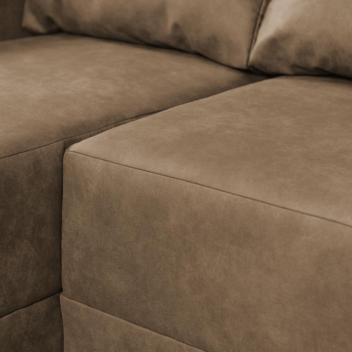 Ecksofa Grenwood Schlammfarben S: 144x200 cm - Schlammfarben/Braun, Design, Textil (144/200cm) - MID.YOU