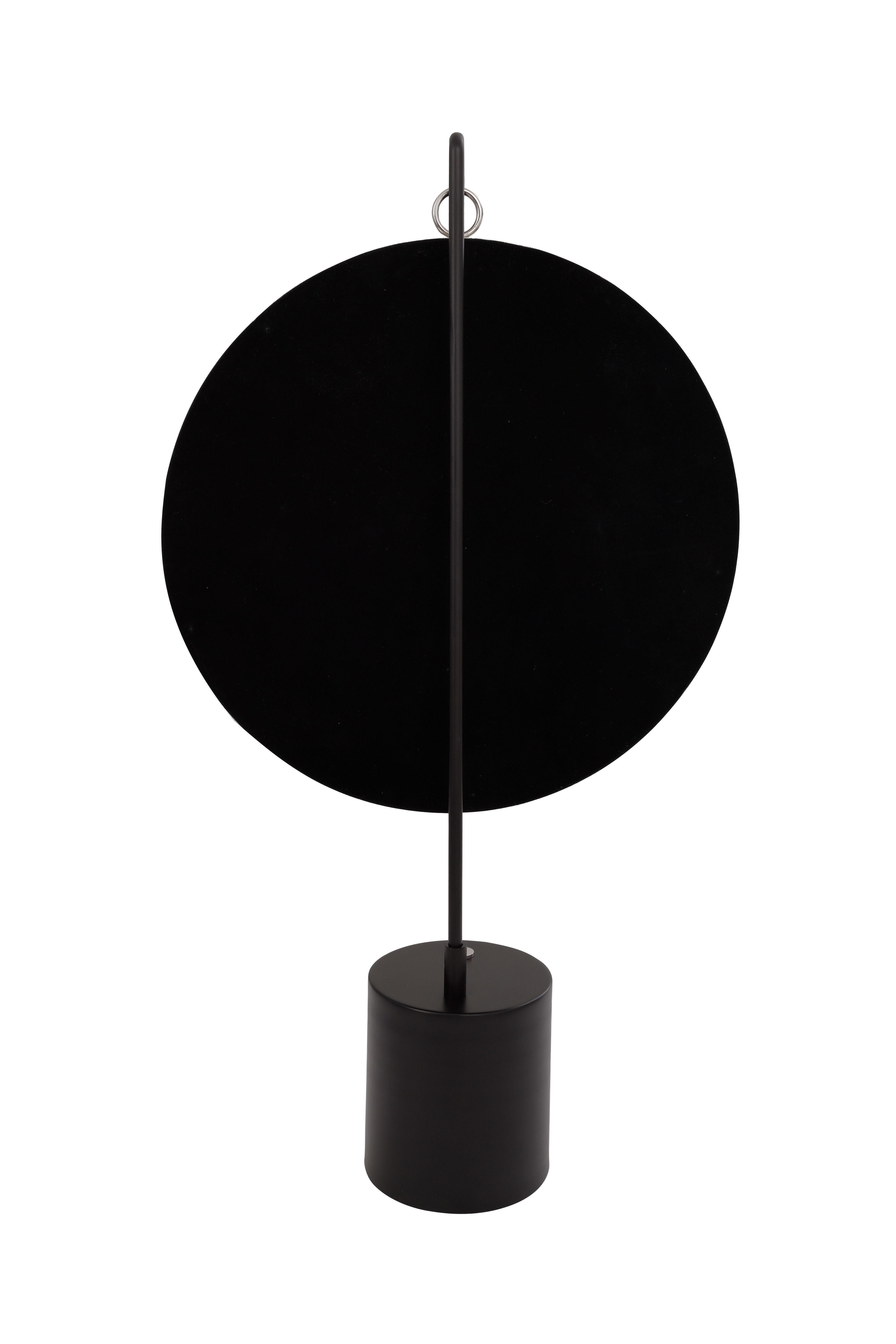 Tischspiegel Eleganca Schwarz/Silber H: 75 cm - Silberfarben/Schwarz, LIFESTYLE, Glas/Metall (41/75/14cm)