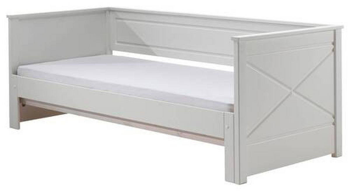 Ausziehbett mit Bettlade 90x200 cm Pino Weiß - Weiß, MODERN, Holz/Holzwerkstoff (90/200cm) - MID.YOU