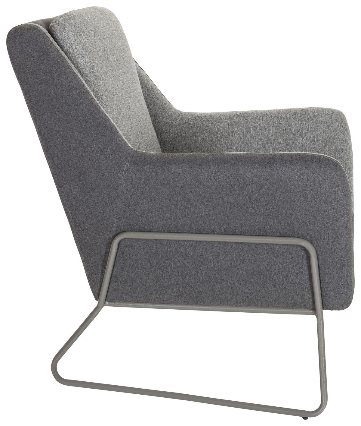 Polstersessel Lagun Hellgrau/dunkelgrau - Dunkelgrau/Hellgrau, MODERN, Textil (74/97/84cm) - MID.YOU