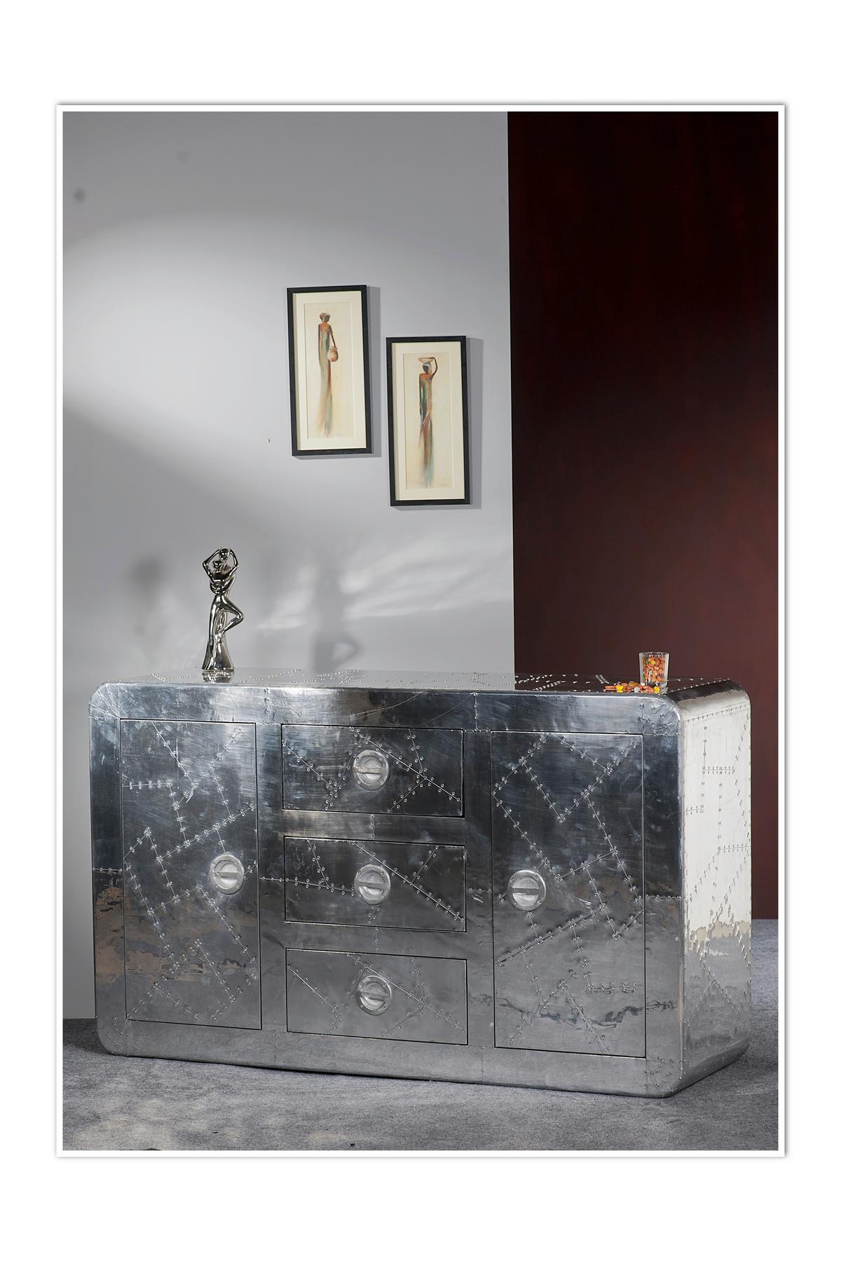 SIDEBOARD Silberfarben B: 150cm - Silberfarben, Design, Holz/Holzwerkstoff (150/90/45cm) - MID.YOU