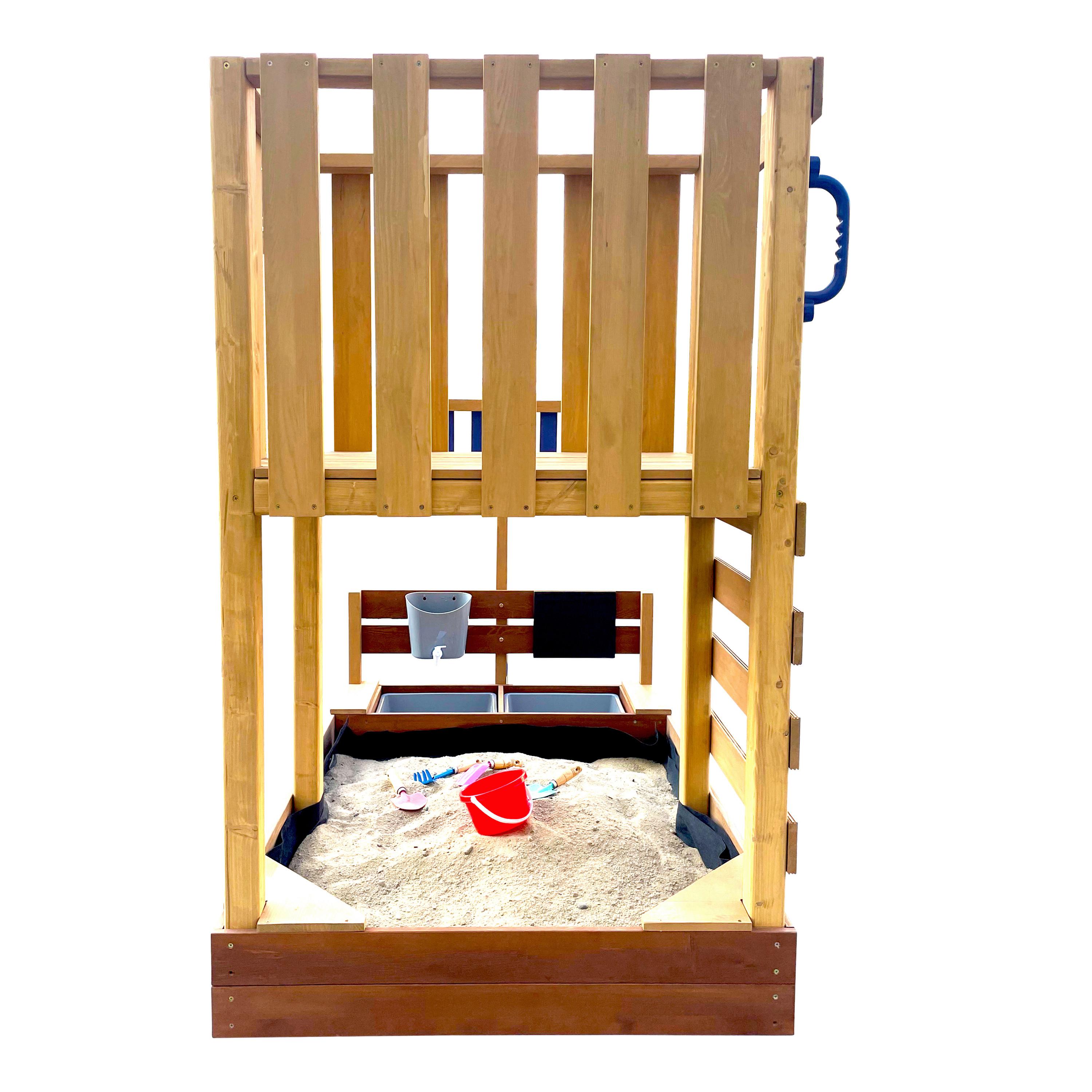 Spielturm Vicky - Braun, Basics, Holz/Kunststoff (180,5/87/150cm) - Ambia Garden