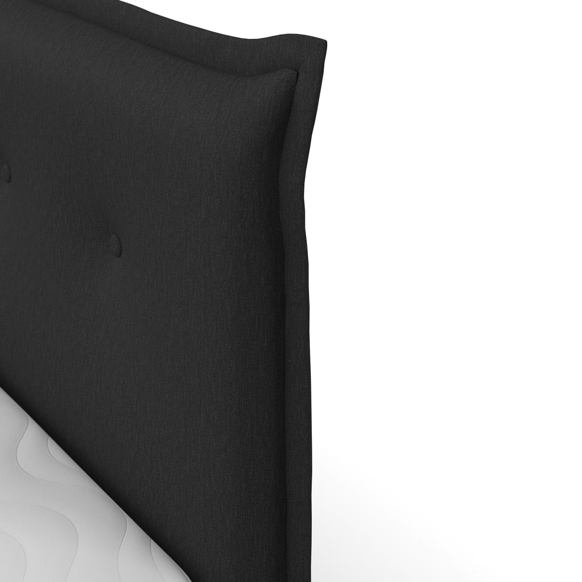Boxspringová postel POLO 90x200, tmavě šedá - černá/tmavě šedá, Moderní, dřevo/textil (90/200cm) - Bessagi Home