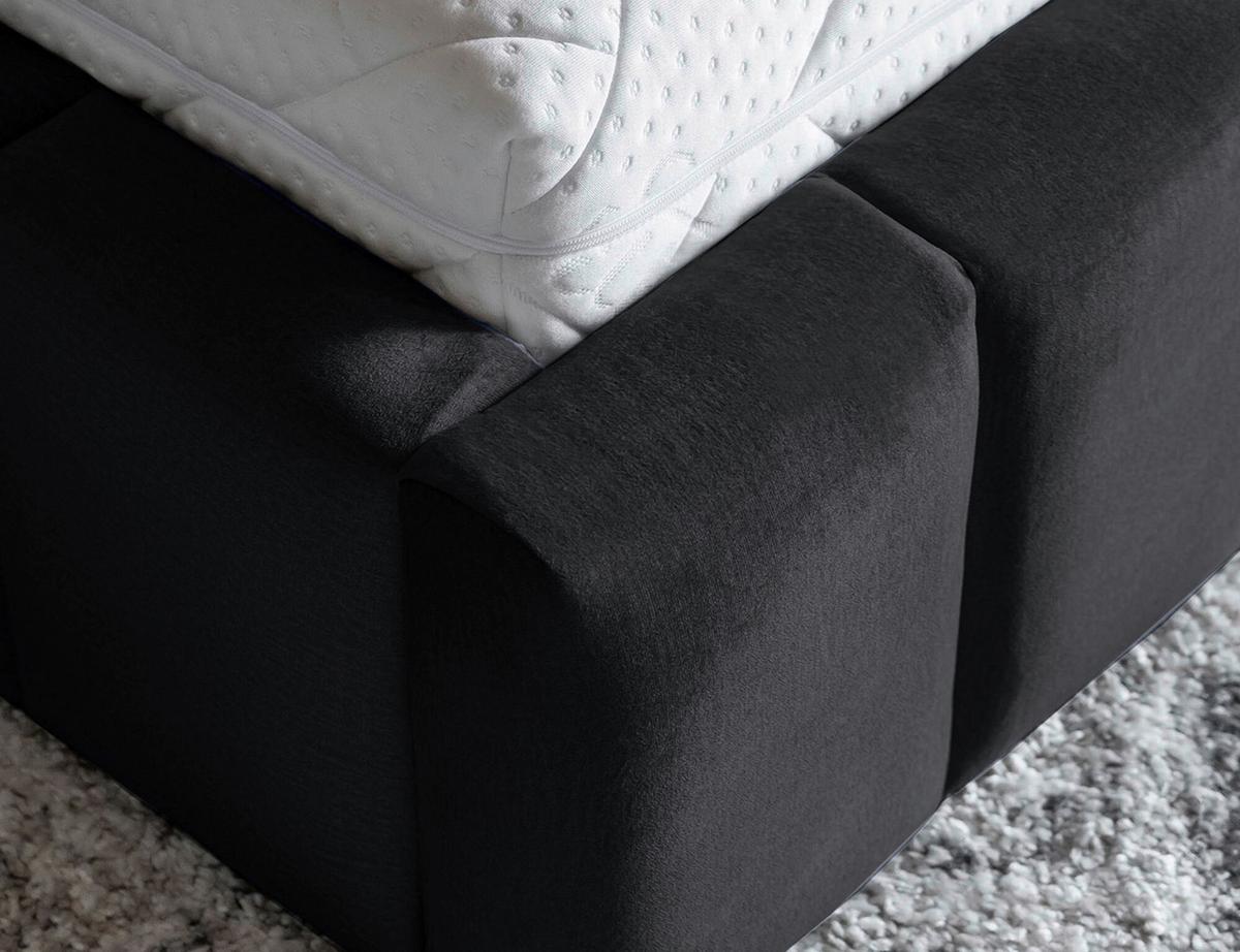 Polsterbett Lamica Schwarz Lf: 160x200 Cm - Beige/Schwarz, MODERN, Holz (160/200cm) - MID.YOU