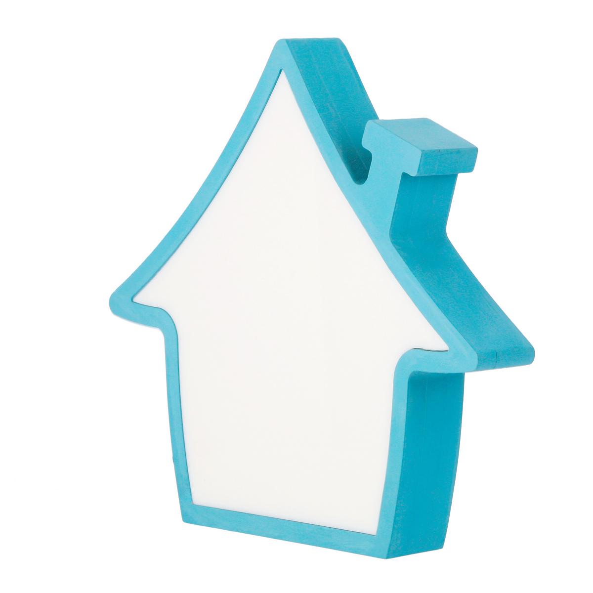 Kindertischleuchte 41-11800 House - Blau, Basics, Holzwerkstoff/Kunststoff (27/3.5/24cm)