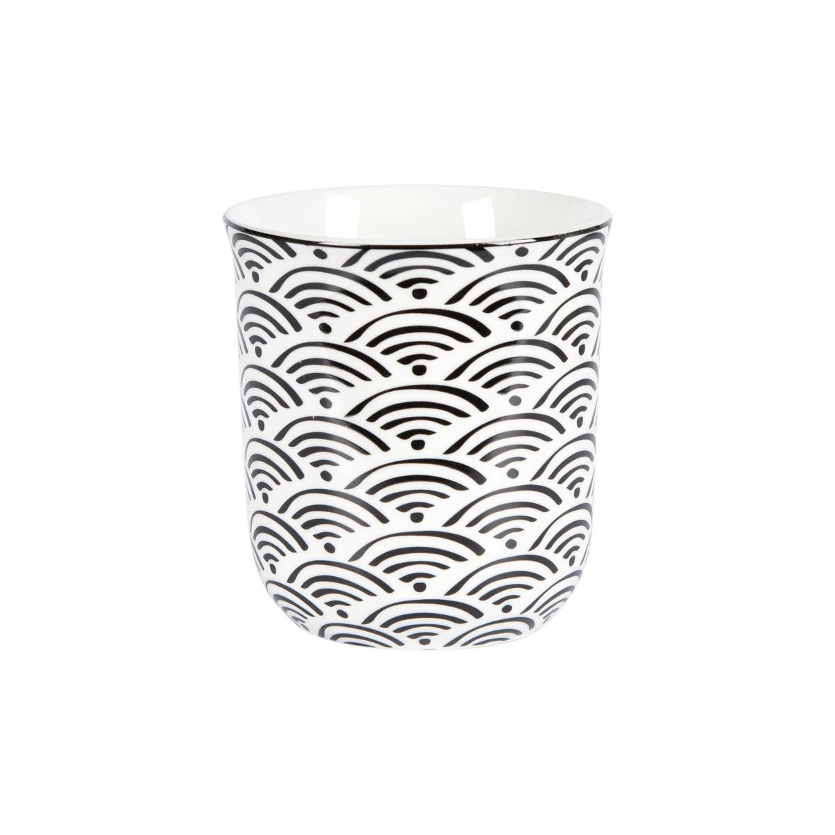 Hrnek na kávu Shiva, 240ml - bílá/černá, Lifestyle, keramika (8,4/9,2cm) - Mömax