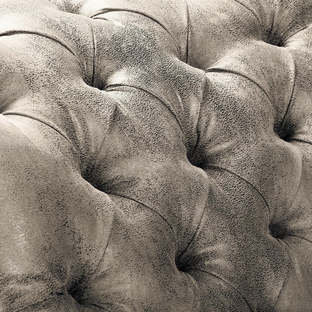 Récamiere Pako Hellgrau B: 185cm - Hellgrau/Braun, Design, Textil (185/93/75cm) - Livetastic