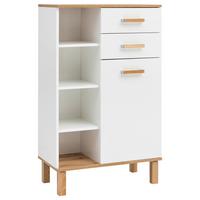 Midischrank mit Laden Padua B: 67 cm Weiß/Eiche Dekor - Eichefarben/Weiß, MODERN, Holzwerkstoff (67,0/114,5/35,0cm) - MID.YOU