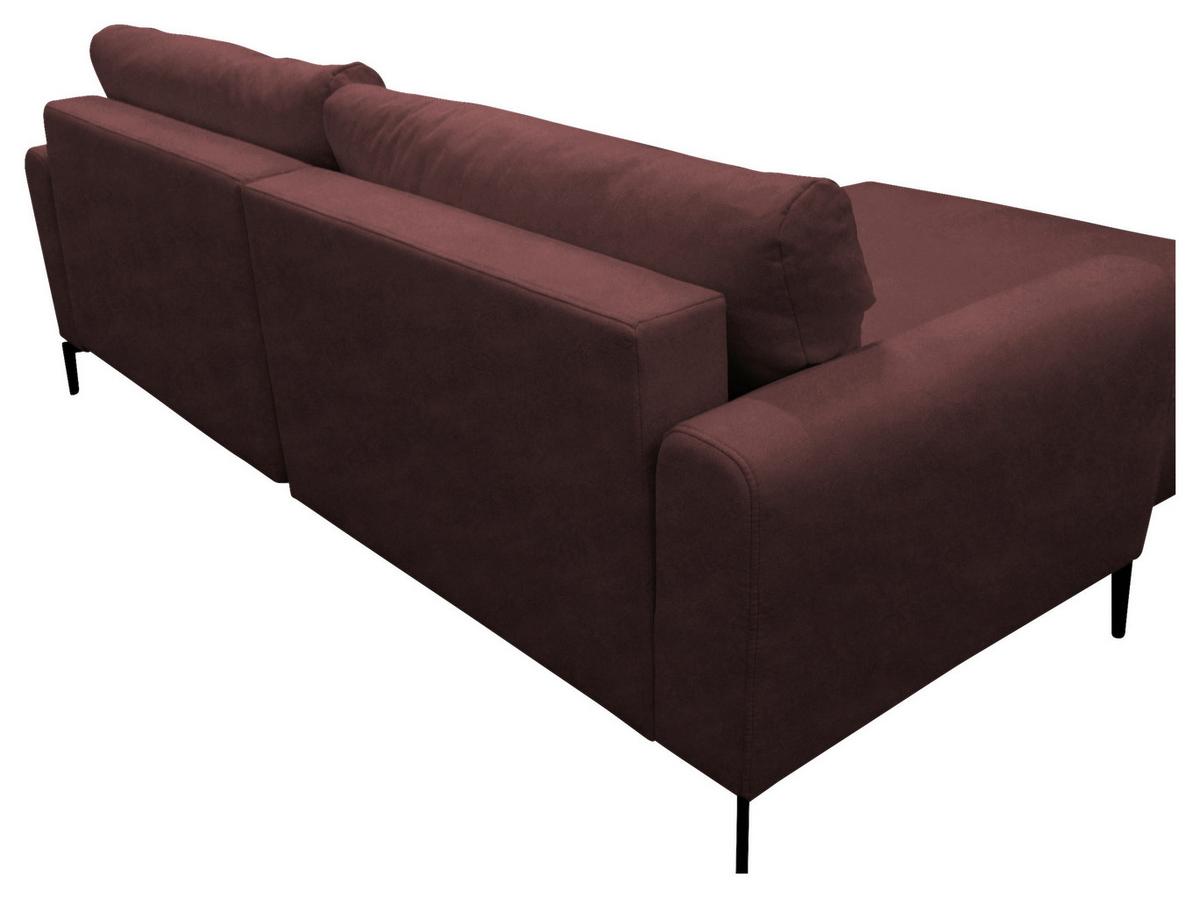 Ecksofa Prince Rot S: 163x240 cm - Rot/Schwarz, Design, Textil (163/240cm) - MID.YOU