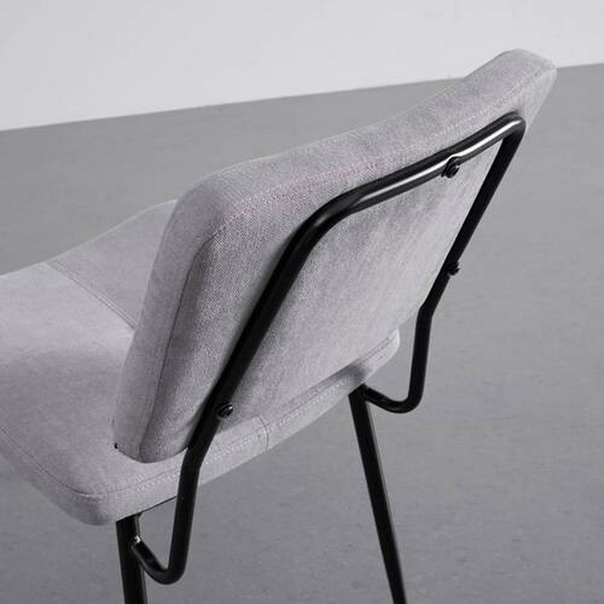 židle NETA svetlěšedá - černá/světle šedá, Moderní, kov/dřevo (45/82/59cm) - Bessagi Home