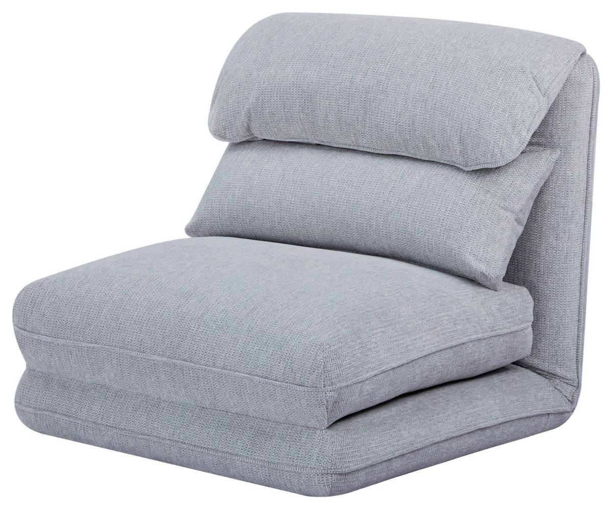 Schlafsessel Verve Hellgrau B: 78 cm - Hellgrau, Design, Textil/Metall (78/72/85cm) - Livetastic