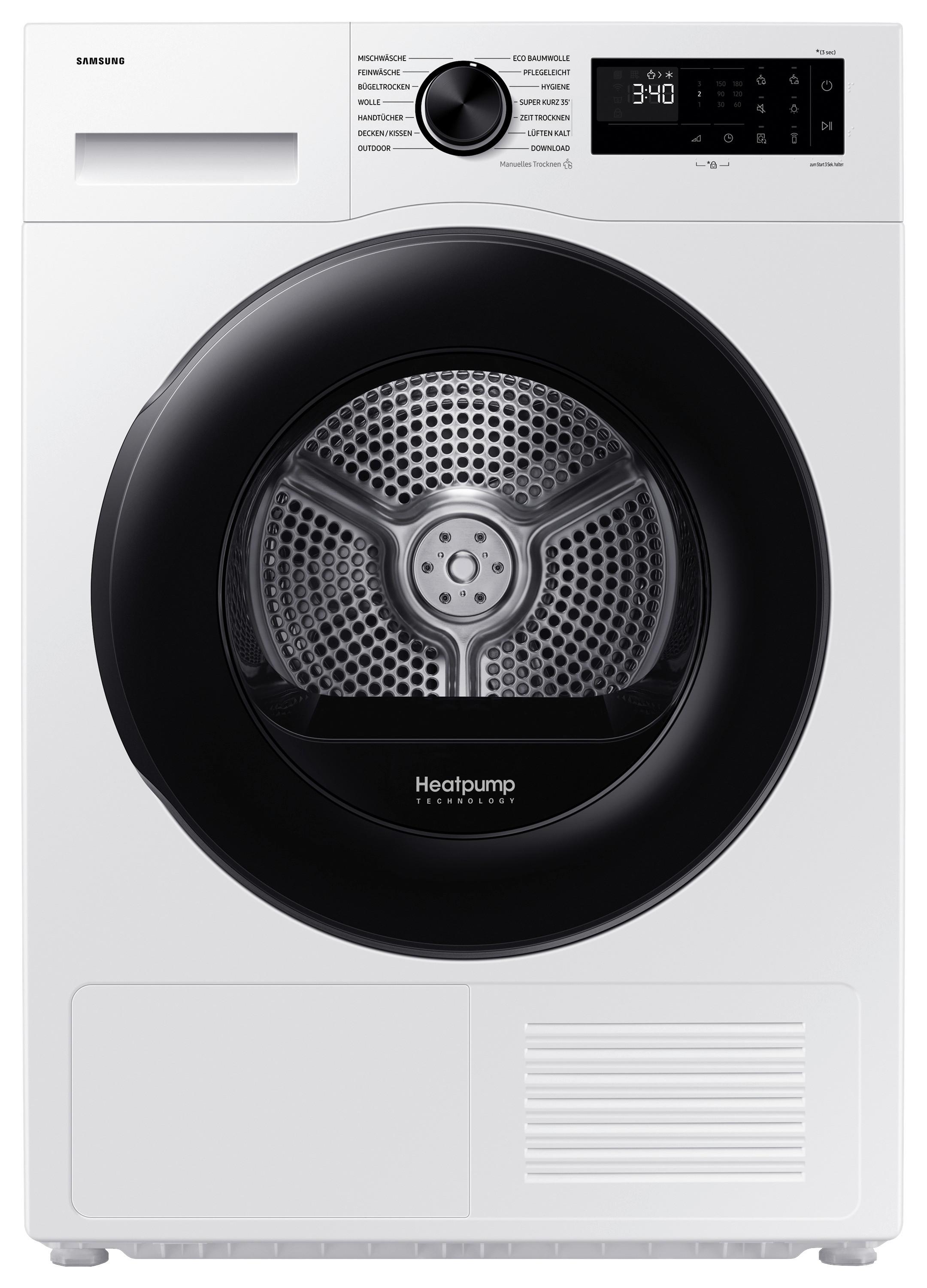 Wärmepumpentrockner Dv90dg52a0aeeg, Eekl: C - Weiß, Basics, Glas/Kunststoff (60/85/65cm) - Samsung