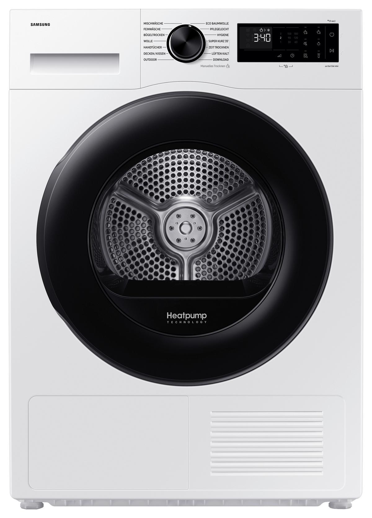 Wärmepumpentrockner Dv90dg52a0aeeg, Eekl: C - Weiß, Basics, Glas/Kunststoff (60/85/65cm) - Samsung