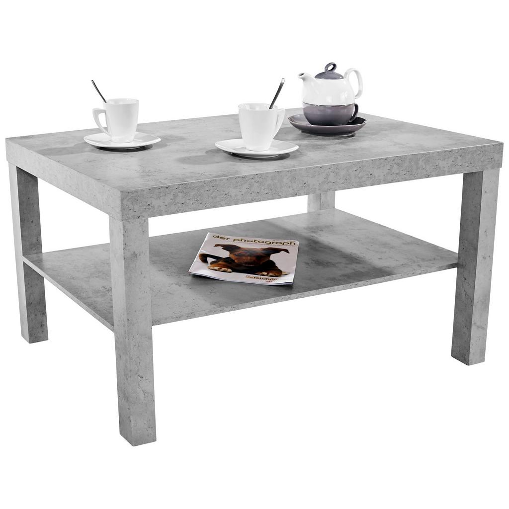 Couchtisch mit Ablagefach Light, Betonoptik hell
