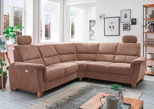 Ecksofa Parole Hellbraun S:241/238 cm - Wildeiche/Hellbraun, KONVENTIONELL, Textil (241/238cm) - Livetastic