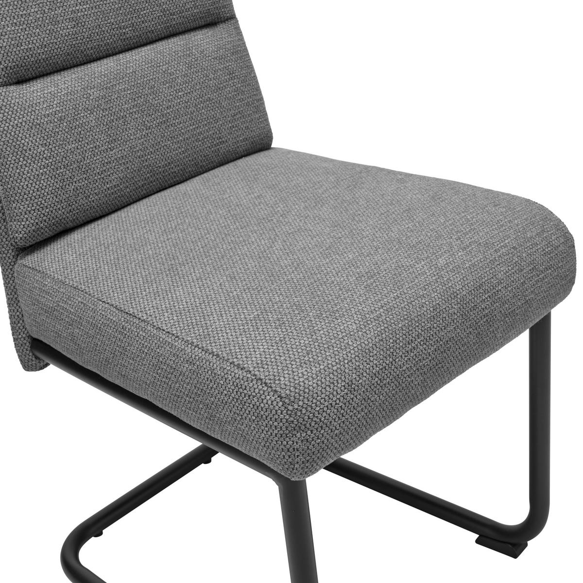 Schwingstuhl-Set Hilal - Dunkelgrau/Schwarz, LIFESTYLE, Holz/Textil (45/94/62cm) - MID.YOU