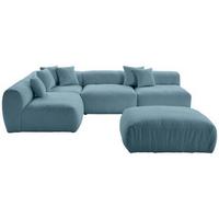 Ecksofa Bloom - Blau, Trend, Textil (235/315cm) - Livetastic