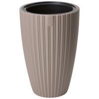 Obal na květináč MIRA 30 - šedohnědá, Konvenční, plast (29,0/48,0cm) - Mömax