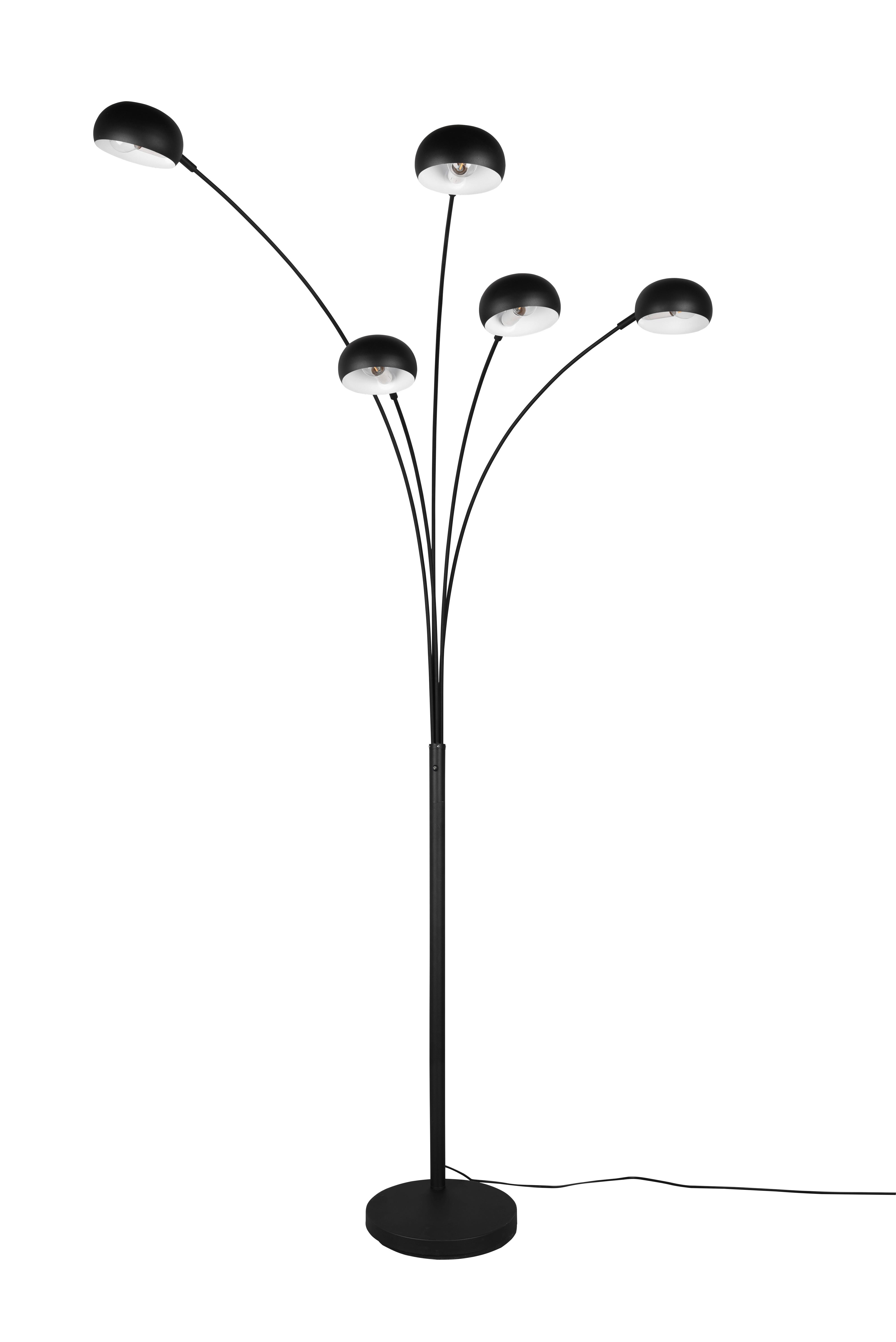 LED-Stehlampe Dito Schwarz/Weiß mit Schalter - Schwarz/Weiß, Design, Metall (70/210cm)