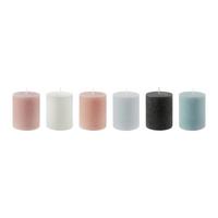 VÁLCOVÁ SVÍČKA DOTS - bílá/starorůžová (8/9cm) - Premium Living