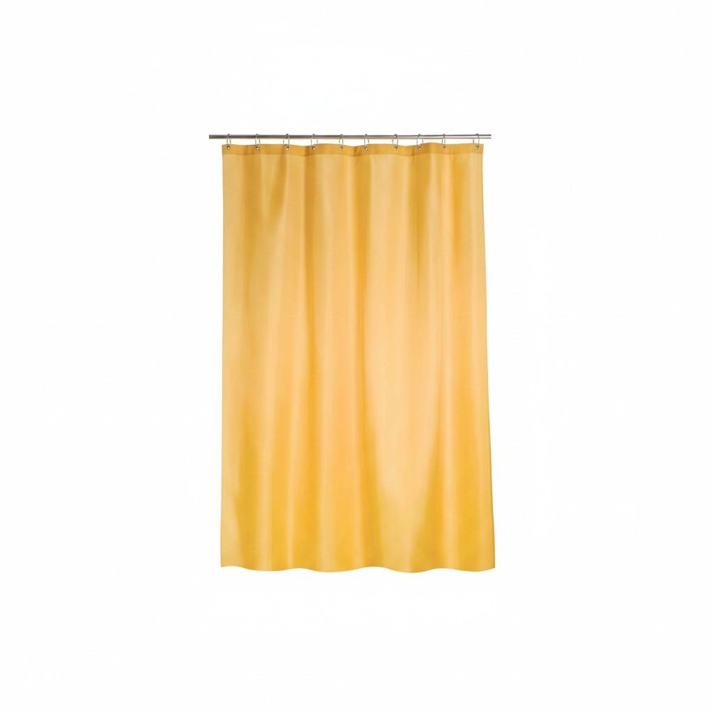Duschvorhang in Senfgelb Textil/Mischgewebe - Senfgelb, Basics, Textil (180/200cm) - MSV