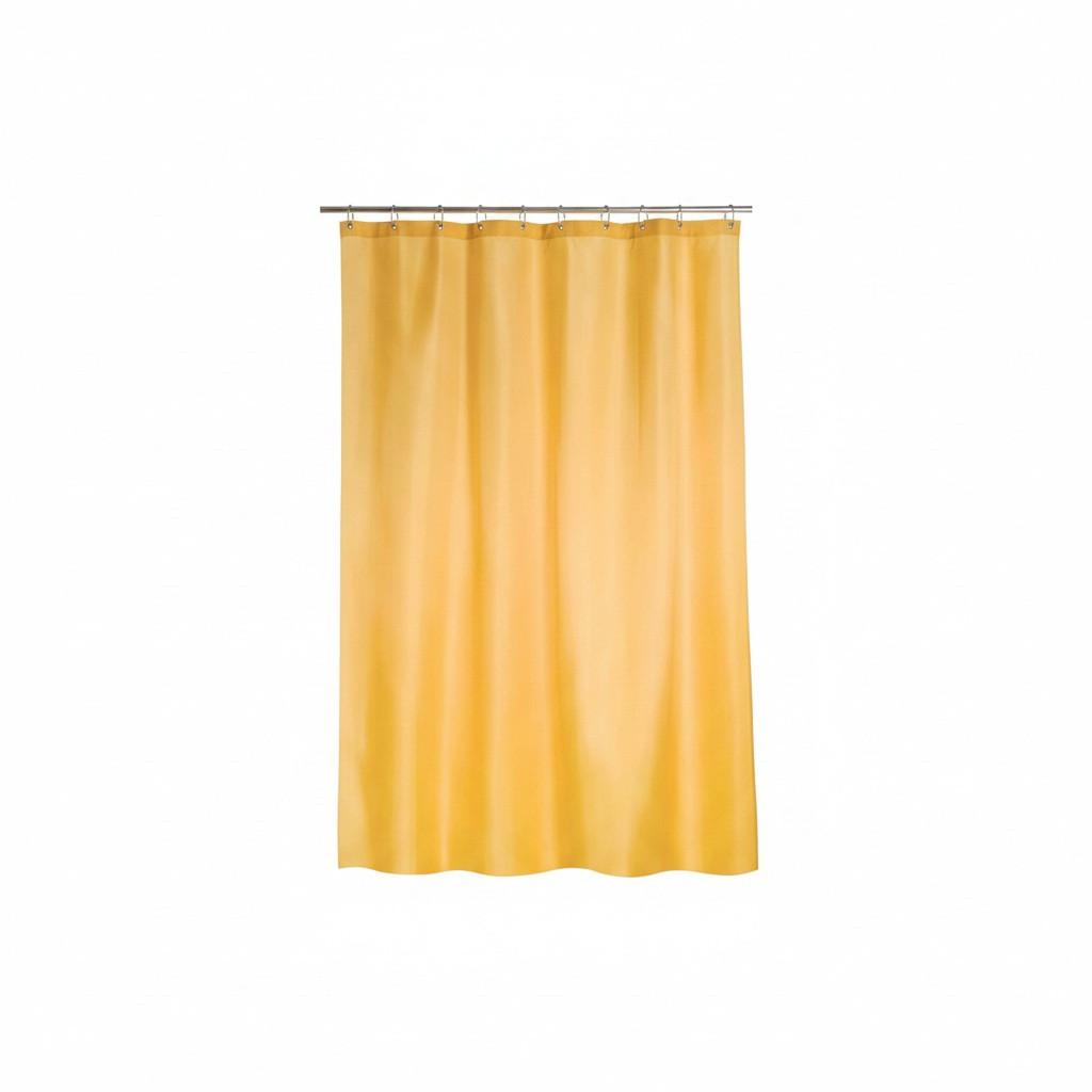 Duschvorhang in Senfgelb Textil/Mischgewebe