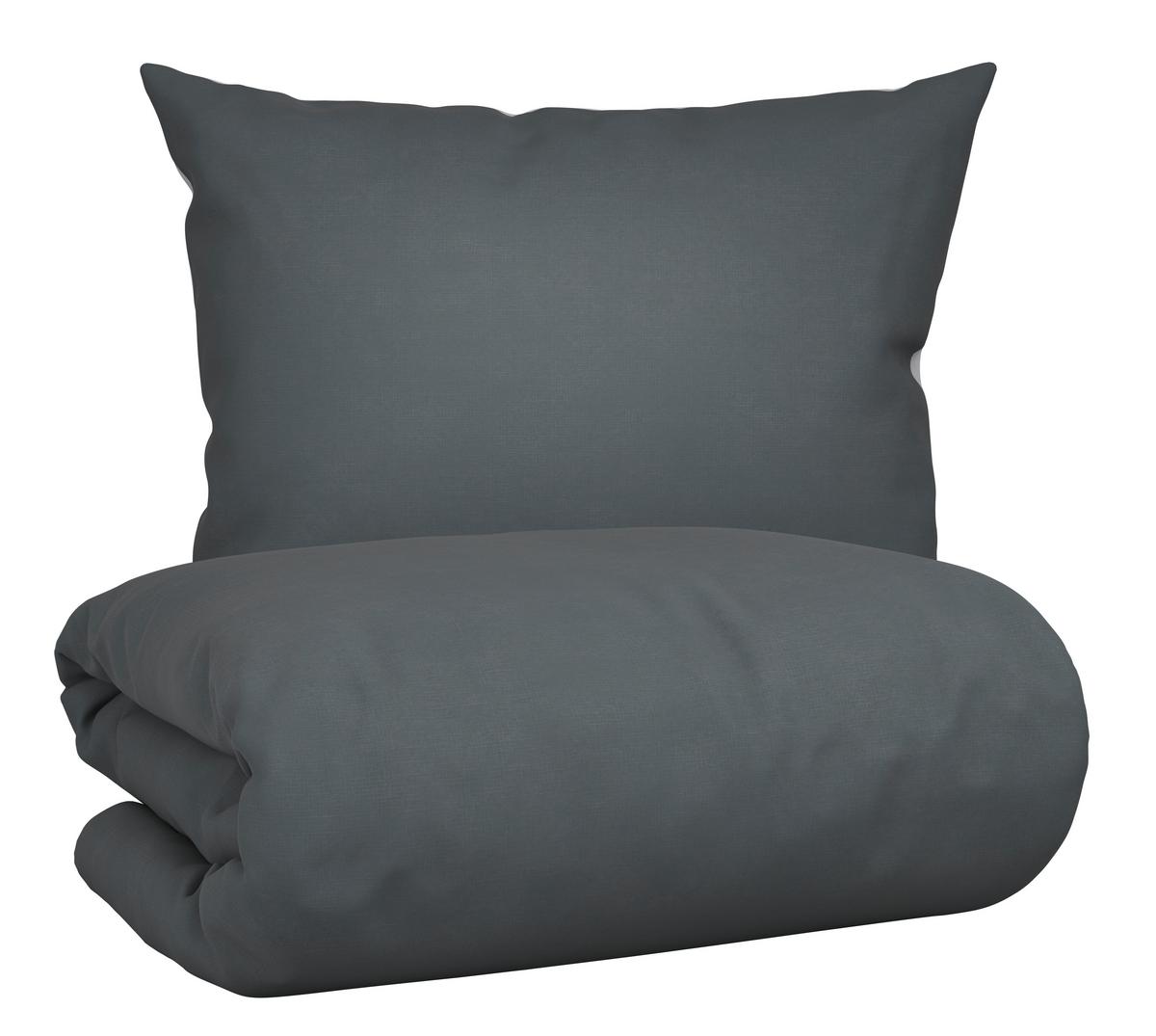 Povlečení Annika, 140/200cm, stříbrná - barvy stříbra/antracitová, textil (140/200cm) - Modern Living