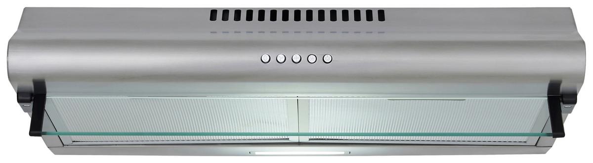 Dunstabzugshaube Tila Edelstahlfarben B: 60 cm, Led - Edelstahlfarben, Trend, Glas/Metall (60/13/50cm) - Respekta