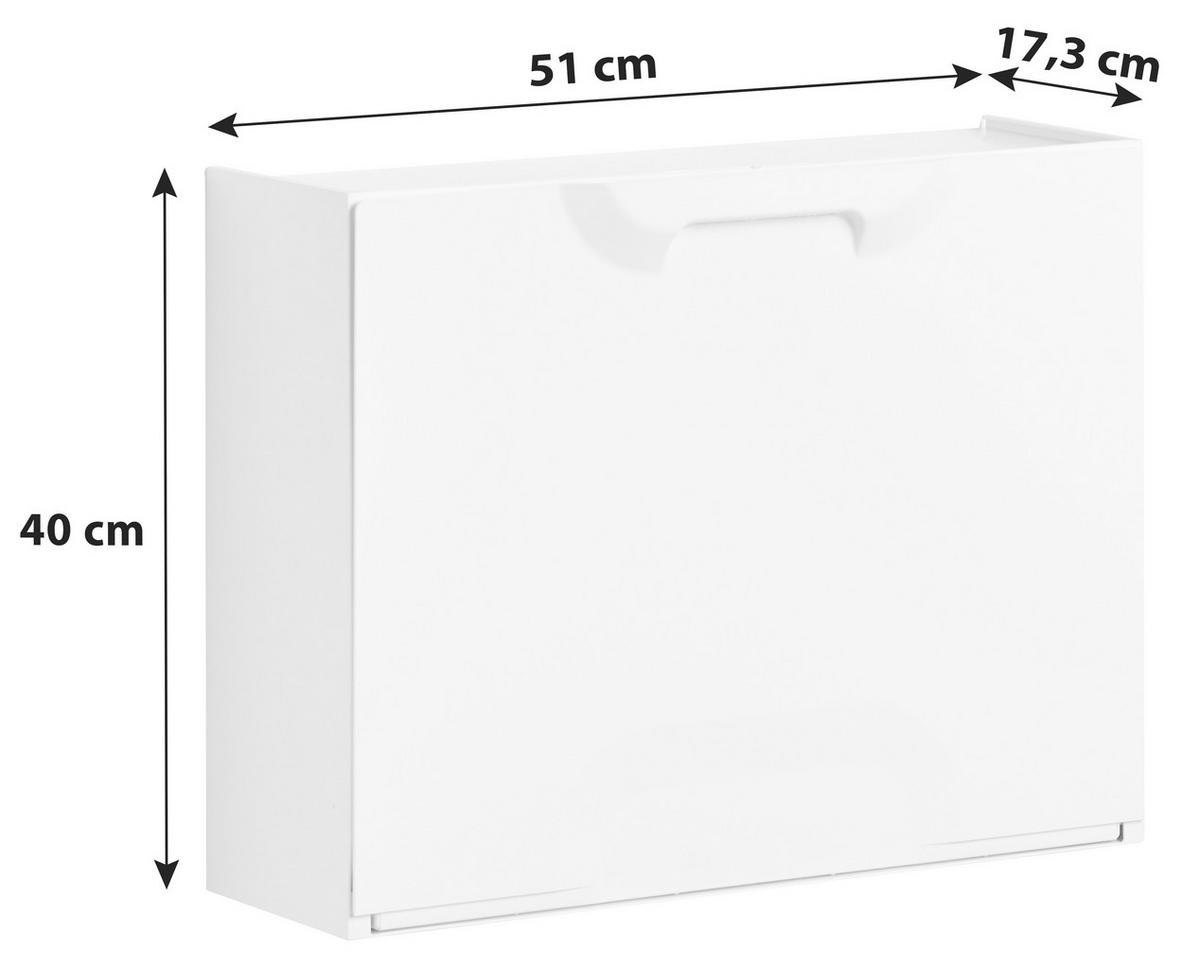 Schuhkipper London 2 1 Klappe Weiß B: 51 Cm - Rot/Schwarz, MODERN, Kunststoff (51/40,1/17,3cm)