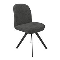 Stuhl schwarz/Metallbeine Ulmo 47/91/61 cm - Schwarz, MODERN, Textil/Metall (47/91/61cm)