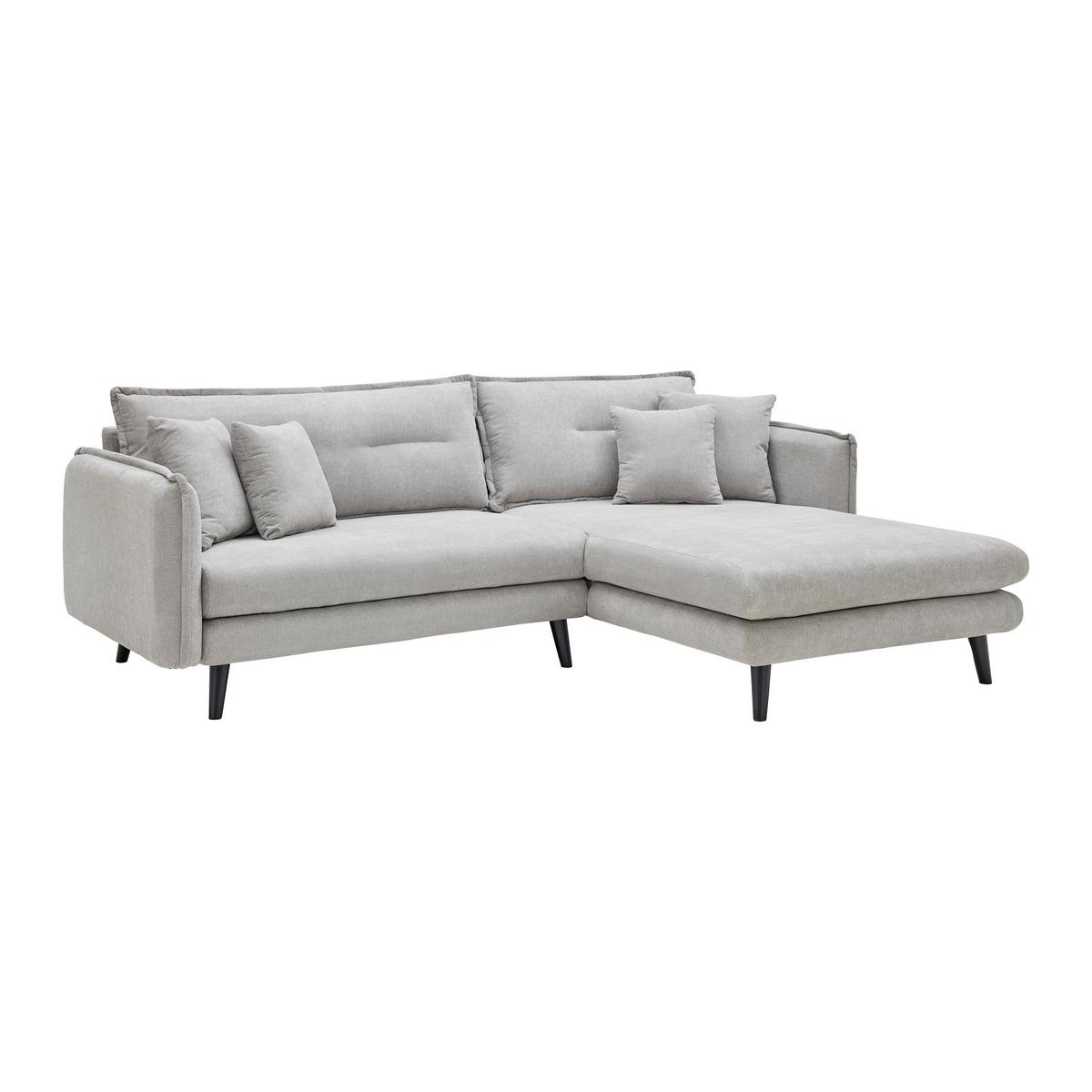 Sedací souprava DAJANA - černá/světle šedá, Moderní, dřevo/textil (251/102/173cm) - P & B