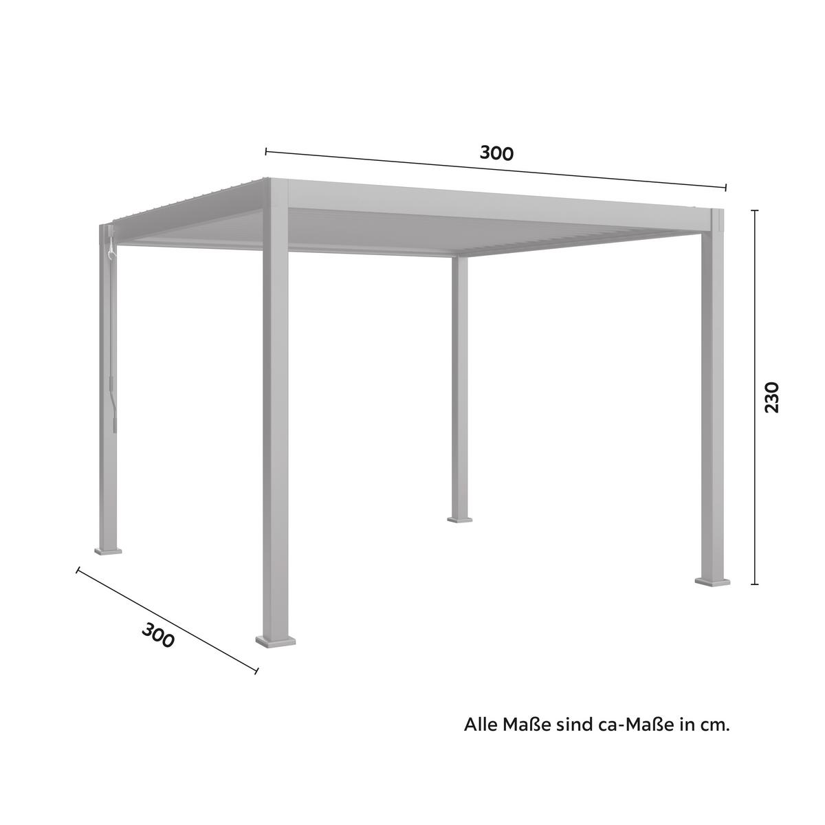 PAVILÓN PERI - čierna, Basics, kov (300/230/300cm) - Mömax