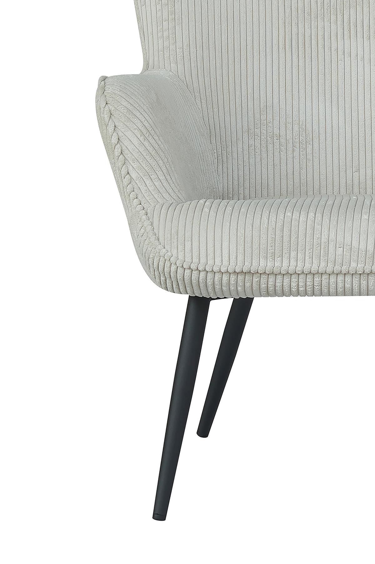 Sessel Uta Elfenbein B: 72 Cm - Elfenbein/Schwarz, Basics, Textil (72/97/80cm) - MID.YOU