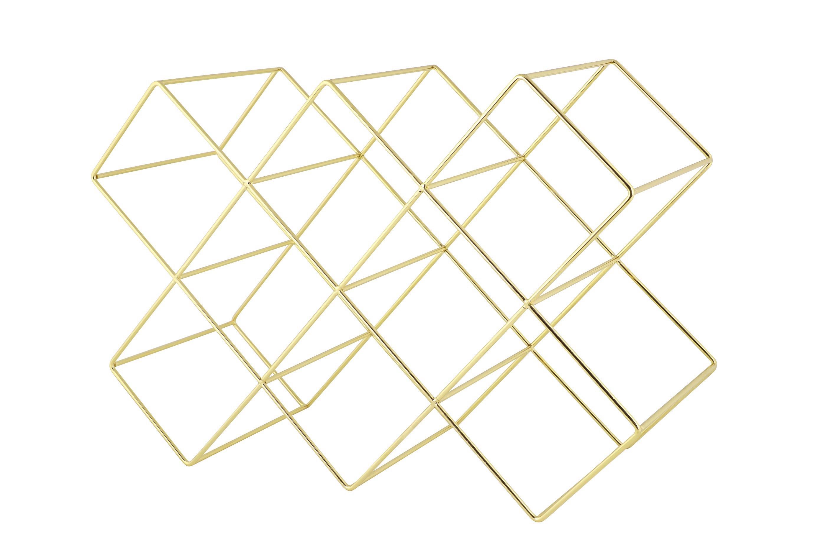 Weinregal Eisen Goldfarben 8 Flaschen BxH: 16,6x31cm