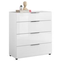 KOMODA SIENA -EXKLUSIV- - čierna/biela, Modern, kov/kompozitné drevo (90/99/40cm) - Mömax